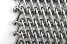 Edge finish to rod reinforced duplex (mesh only) Chain Link Belts