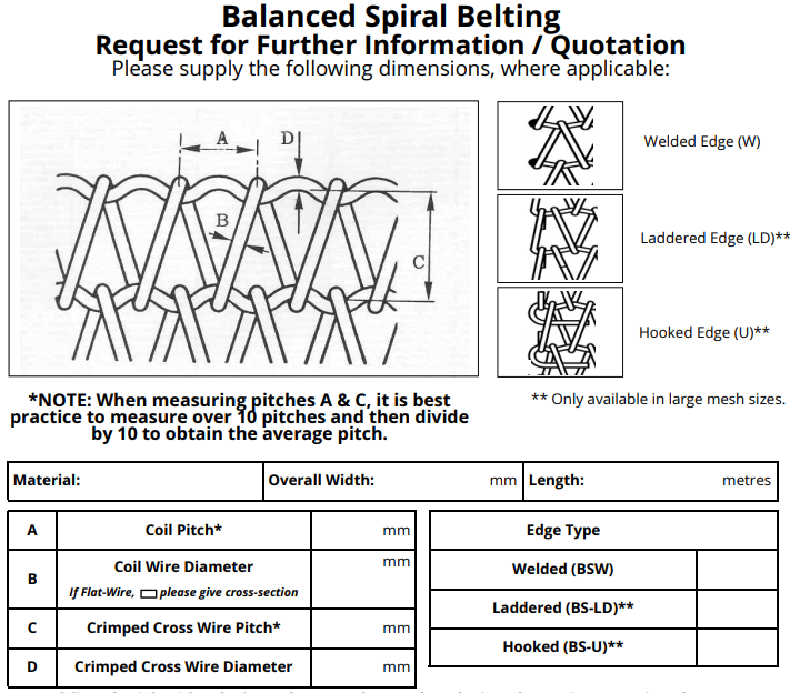 Balanced Spiral Woven Belt